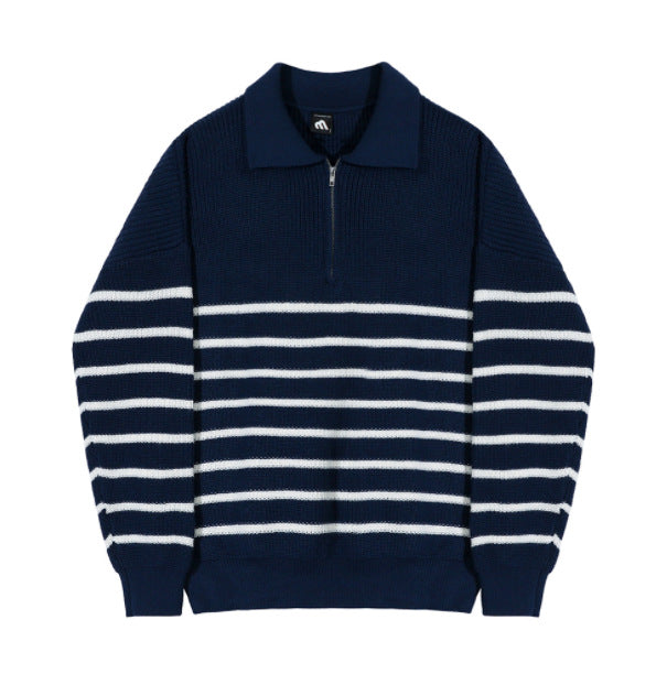 SØLV gestreifter Strickpullover 044