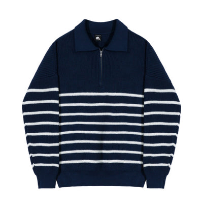 SØLV gestreifter Strickpullover 044